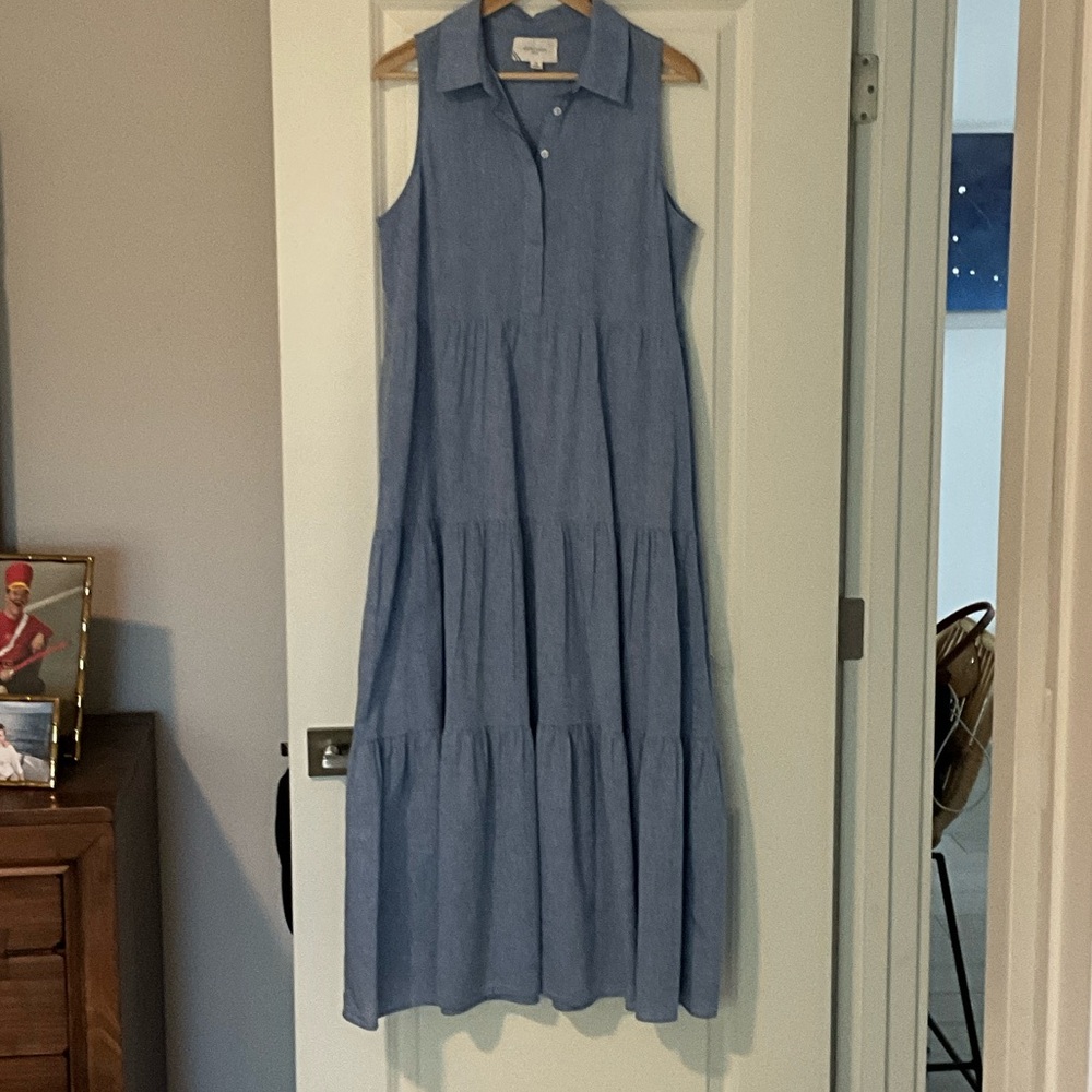 Tuckernuck Sleeveless Chambray Midi Dress